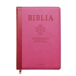 Biblia Pierwszego Kościoła rózowa (paginatory,etui z suwakiem)